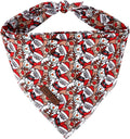 Lionet Paws Christmas Dog Bandana for Small Medium Large Dogs,Moose Dog Kerchief Washable Dogs Triangle Bibs Scarf for Girl or Boy
