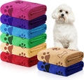 Chumia 8 Pcs Dog Towels for Drying Dogs Cats Pet Towels Bulk Puppy Microfiber Quick Drying Paw Bath Bathing Supplies Absorbent for Medium Pets(Bright Color,40 x 24 Inch)