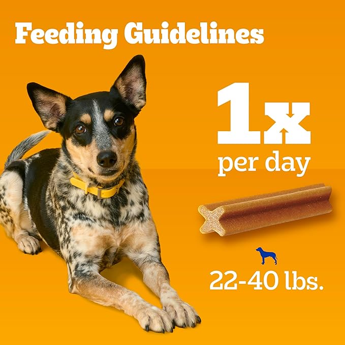 Pedigree Dentastix Small & Medium Breed Dog Treats, Original with Real Chicken, 21.1 oz. Bag (45 Treats)