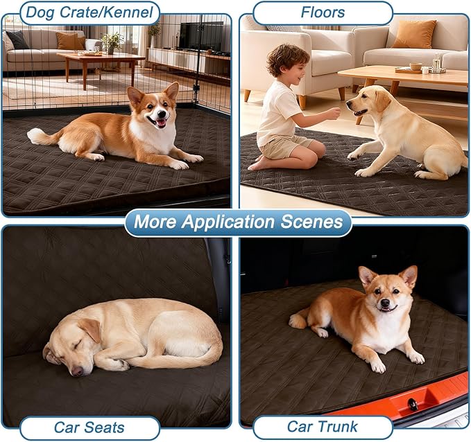 hyha Waterproof Dog Blanket, Reversible Pet Bed Blanket, Soft Sofa Couch Cover for Dogs Washable, Waterproof Pet Couch Covers for Sofa Puppy Cats Furniture Protector(68"x82", Chocolate/Dark Grey)