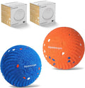 2 Pack Interactive Dog Balls - Auto Moving Bouncing Vibrating Washable Dog Toys for Large Medium Dogs, Type-C Rechargeable, Blue and Orange, Ripple Pattern