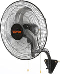 VEVOR 18 inch Wall Mount Fan Oscillating, 3-speed High Velocity Max. 4000 CFM Industrial Wall Fan for Indoor, Commercial, Residential, Warehouse, Greenhouse, Workshop, Basement, Black, ETL Listed