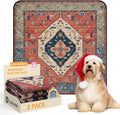 Lahome Super Absorbent & Leakproof Washable Dog Pee Pads - 2 Pack Value Set - Waterproof, Non-Slip Reusable Pads for Puppy Training, Crates & Whelping (24"x24", Red)