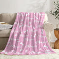 Personalized Dog Blanket with Paw Print - Custom Pet Throw w/ Name, Fluffy - L 80"x60" for Adult/Gift