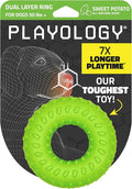 Playology Dog Toys | Dual Layer Ring Durable Chew Toy for Aggressive Chewers | Jumbo Sweet Potato Scented Toy - Easy to Clean and Made from Non Toxic Materials