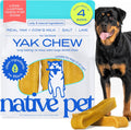 Native Pet Yak Cheese Himalayan Dog Chews XLarge - Long Lasting Dental Sticks for Extra Large Breeds – 100% All Natural Himalayan Yak Chews – Cheese Bone for Aggressive Chewers - 10 Per Pack