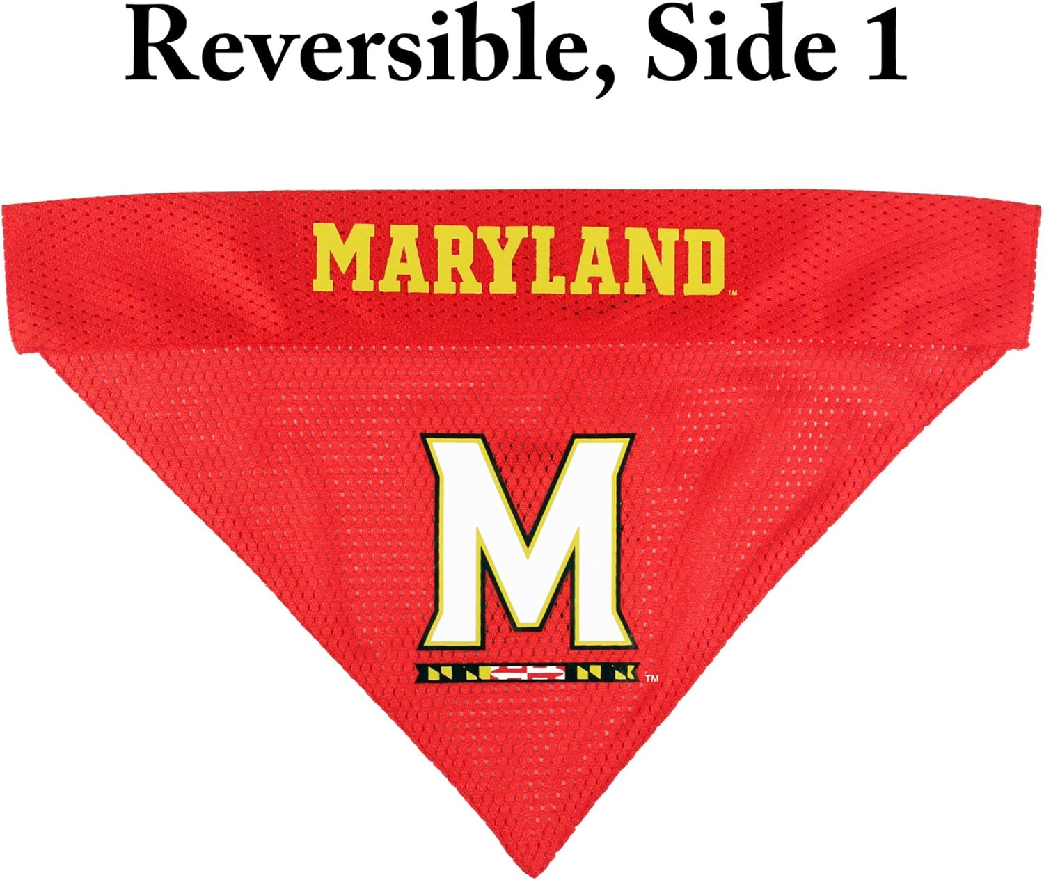 Pets First Collegiate Pet Accessories, Reversible Bandana, Maryland Terrapins, Large/X-Large