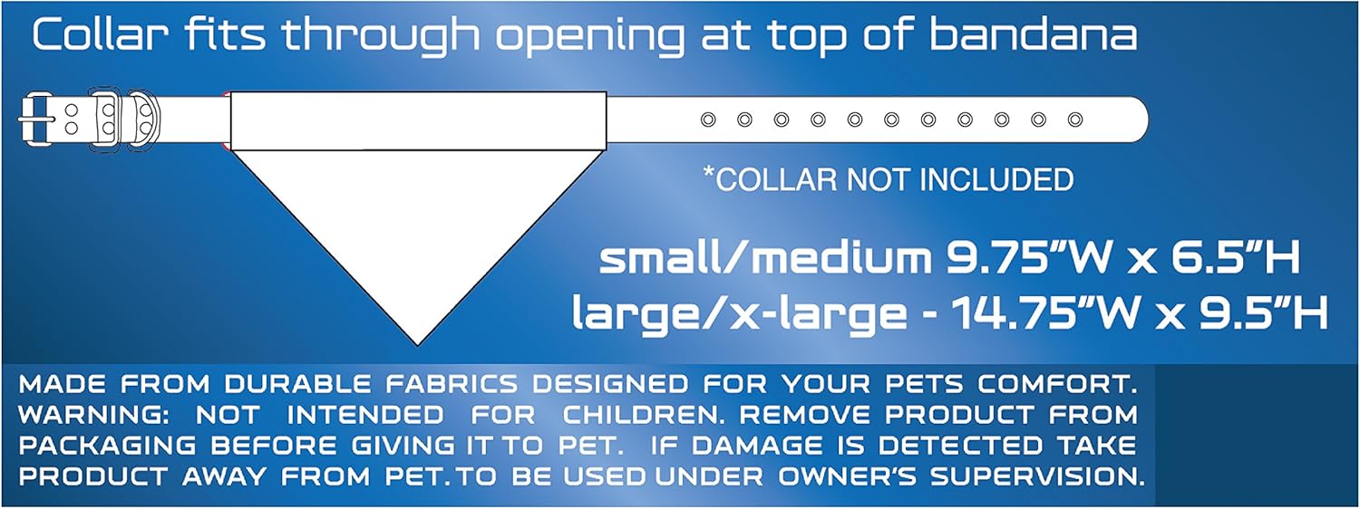 Pets First Collegiate Pet Accessories, Reversible Bandana, Indiana Hoosiers, Small/Medium