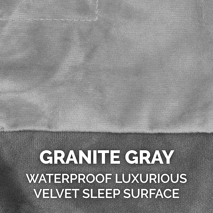 Furhaven Waterproof Throw Blanket for Dogs & Indoor Cats, Washable - Two-Tone Luxe Velvet Dog Blanket - Granite Gray, Small