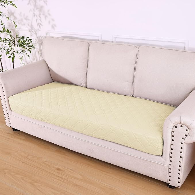 hyha Waterproof Dog Bed Blanket, Soft Pet Blankets, Waterproof Couch Cover for Dogs, Reversible Sofa Covers Washable for Furniture (40x70 Inch, Beige/Beige)