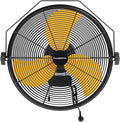 4580 CFM 18 inch High Velocity Wall Mounted Fan, 3-Speed Metal Fan with Sealed Motor, 360 Degree Tliting Heavy Duty Wall Fan for Patio, Barn, Garage, and Gazebo - UL listed