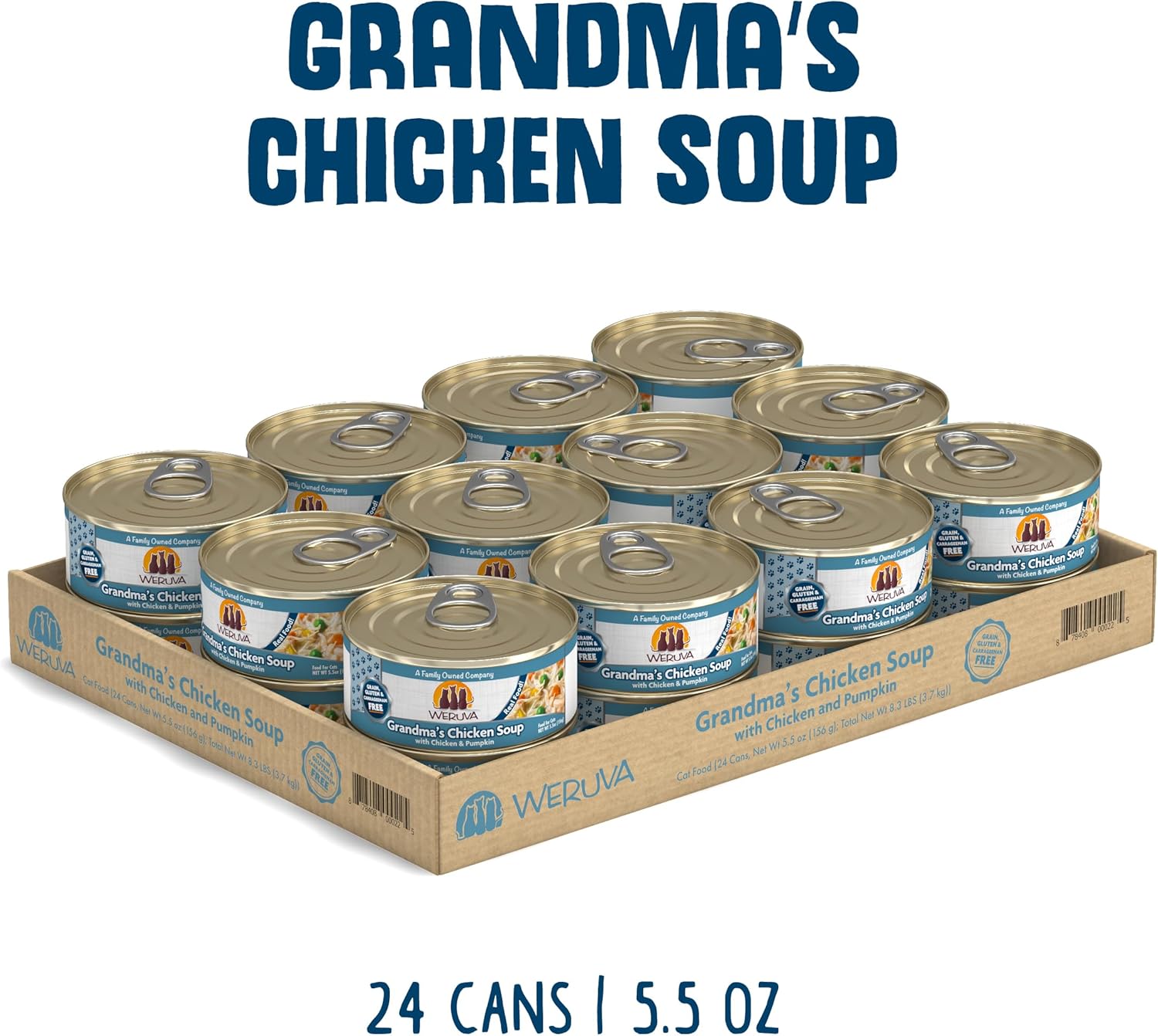 Weruva Classic Cat Food, Grandma?S Chicken Soup with Chicken Breast & Veggies, 5.5Oz Can (Pack of 24)