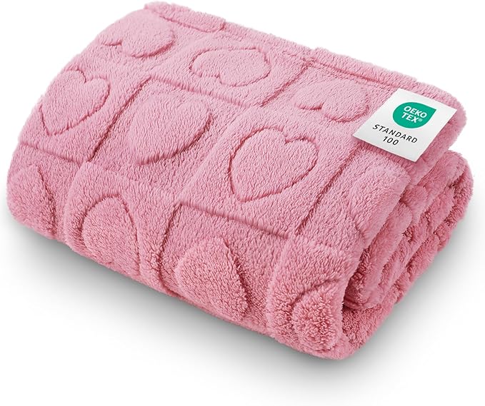 Luciphia Small Dog Blanket Washable Pet Bed Cover Soft Fluffy Puppy Blanket with Premium Fleece 300GSM Cozy Calming Cat Blankets for Indoor Cats Pink 30x20 inch