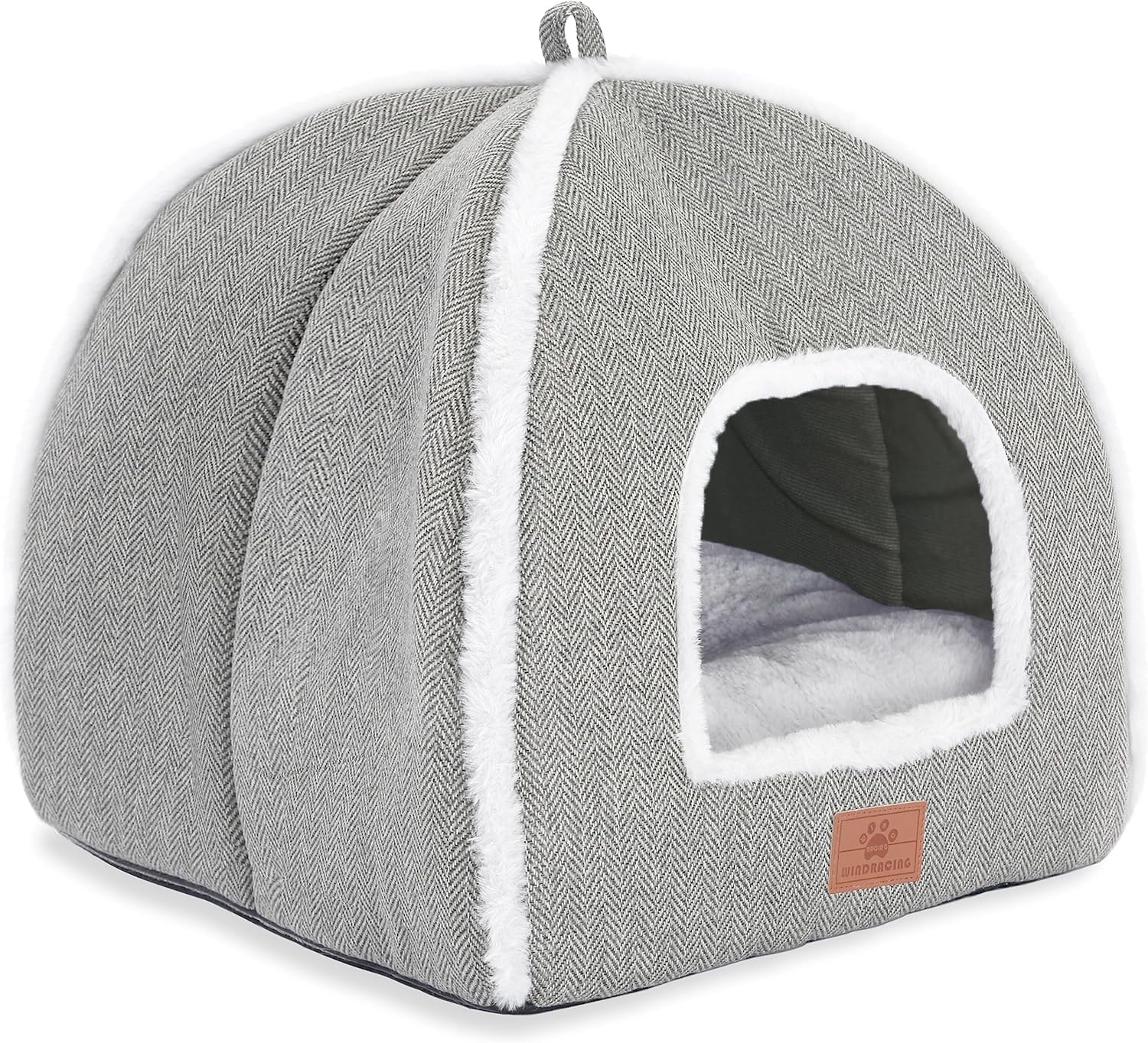Cat Bed for Indoor Cats - Cat Cave Bed Cat House Cat Tent with Removable Washable Cushioned Pillow, Soft and Self Warming Kitten beds, for Small and Medium Cat Beds & Furniture