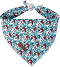 Lionet Paws Christmas Dog Bandana for Small Medium Large Dogs,Santa Cat Dog Kerchief Washable Dog Triangle Bibs Scarf for Girl or Boy Gift
