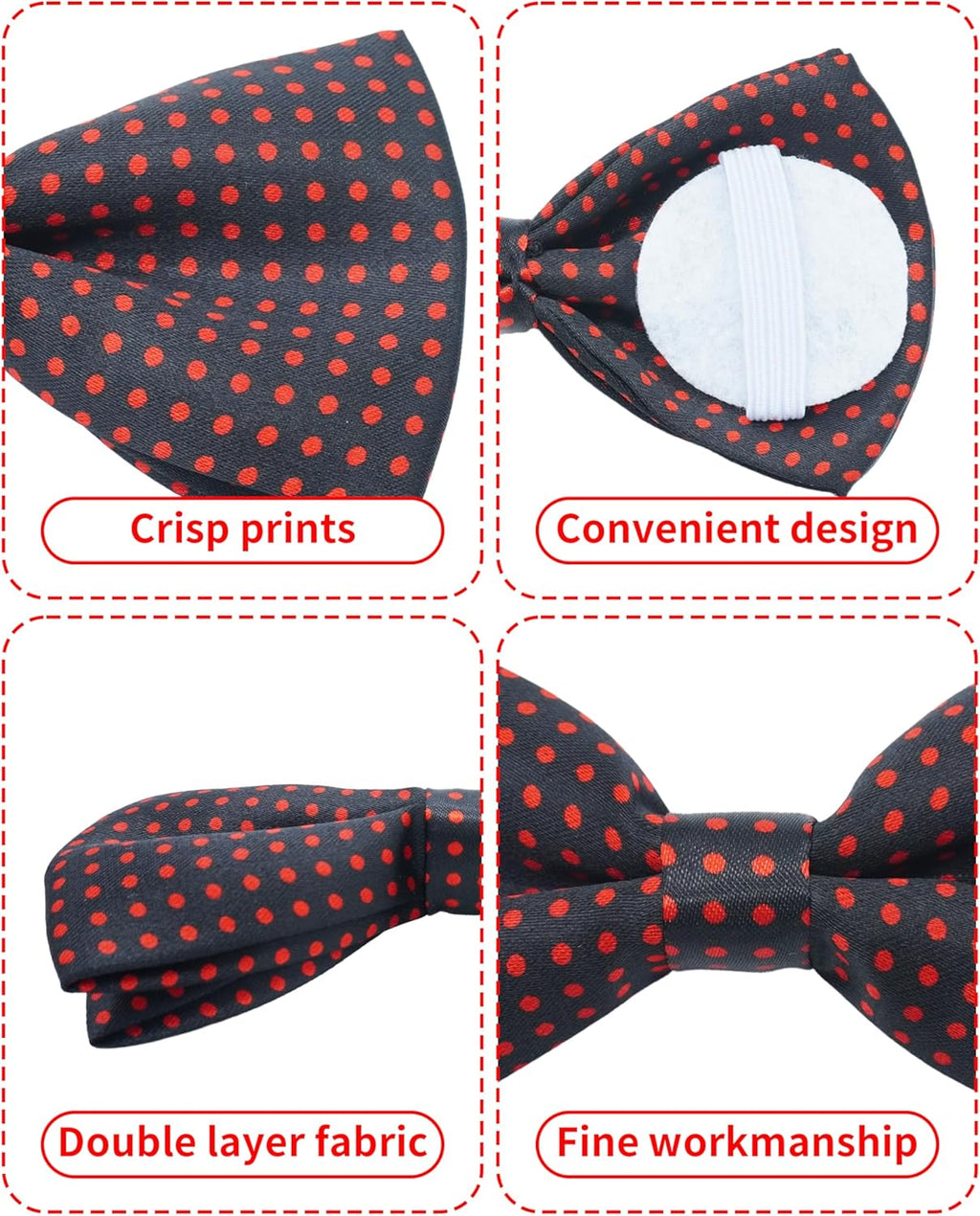 PET SHOW 5 Pack Pet Big Dogs Collar Embellishment Attachment Bow Ties for Medium Large Dogs Collar Charms Accessories Slides Bowties for Birthday Wedding Parties Assorted B Styles