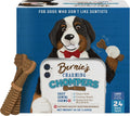 Bernie's Charming Chompers - Daily Dental Chews for Dogs 50-100 Lbs. - 24 Count - Cleans Teeth, Freshens Breath, + Boosts Oral-Gut Microbiome. Easy to Digest, Supports Healthy Digestion Naturally