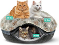 RINGTAIL Peekaboo Cat Cave - Cat Caves for Indoor Cats, Cat Donut Tunnel Bed, Kitten Beds Felt, Cat Bed Cave Square with Two Fluffy Fleece Cushion, Nest Cove Scratch-Resistant Detachable & Washable