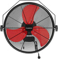 4580 CFM 18 inch High Velocity Wall Mounted Fan, 3-Speed Metal Fan with Sealed Motor, 360 Degree Tliting Heavy Duty Wall Fan for Patio, Barn, Garage, and Gazebo - UL listed