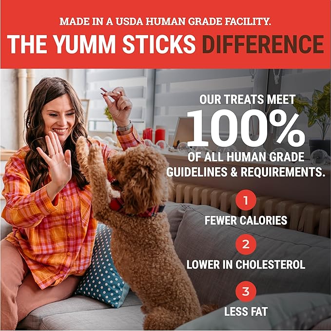 etta says! Yumm Sticks - Real Meat Beef Dog Jerky Treats - Human Grade - Made in The USA (12 Count Pack of 1)