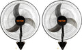 VEVOR Wall Mount Fan, 2 PCS 18 inch Oscillating, 3-speed High Velocity Max. 4000 CFM Industrial Wall Fan for Indoor, Commercial, Residential, Warehouse, Greenhouse, Workshop, Basement, Garage,Black