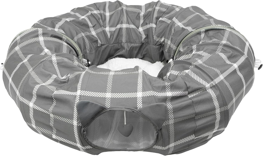 Kitty City Large Cat Tunnel Bed, Cat Bed, Pop Up Bed, Cat Toys, Gray