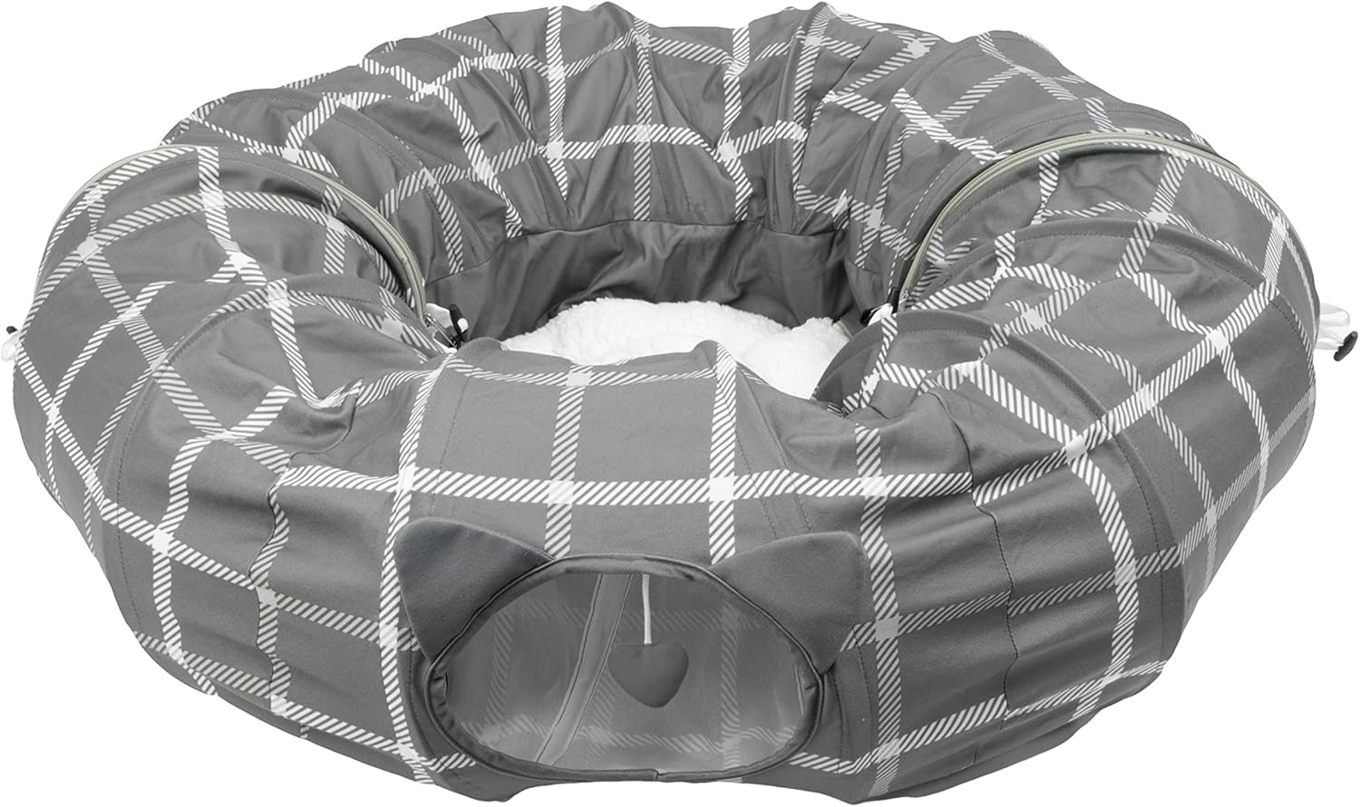 Kitty City Large Cat Tunnel Bed, Cat Bed, Pop Up Bed, Cat Toys, Gray