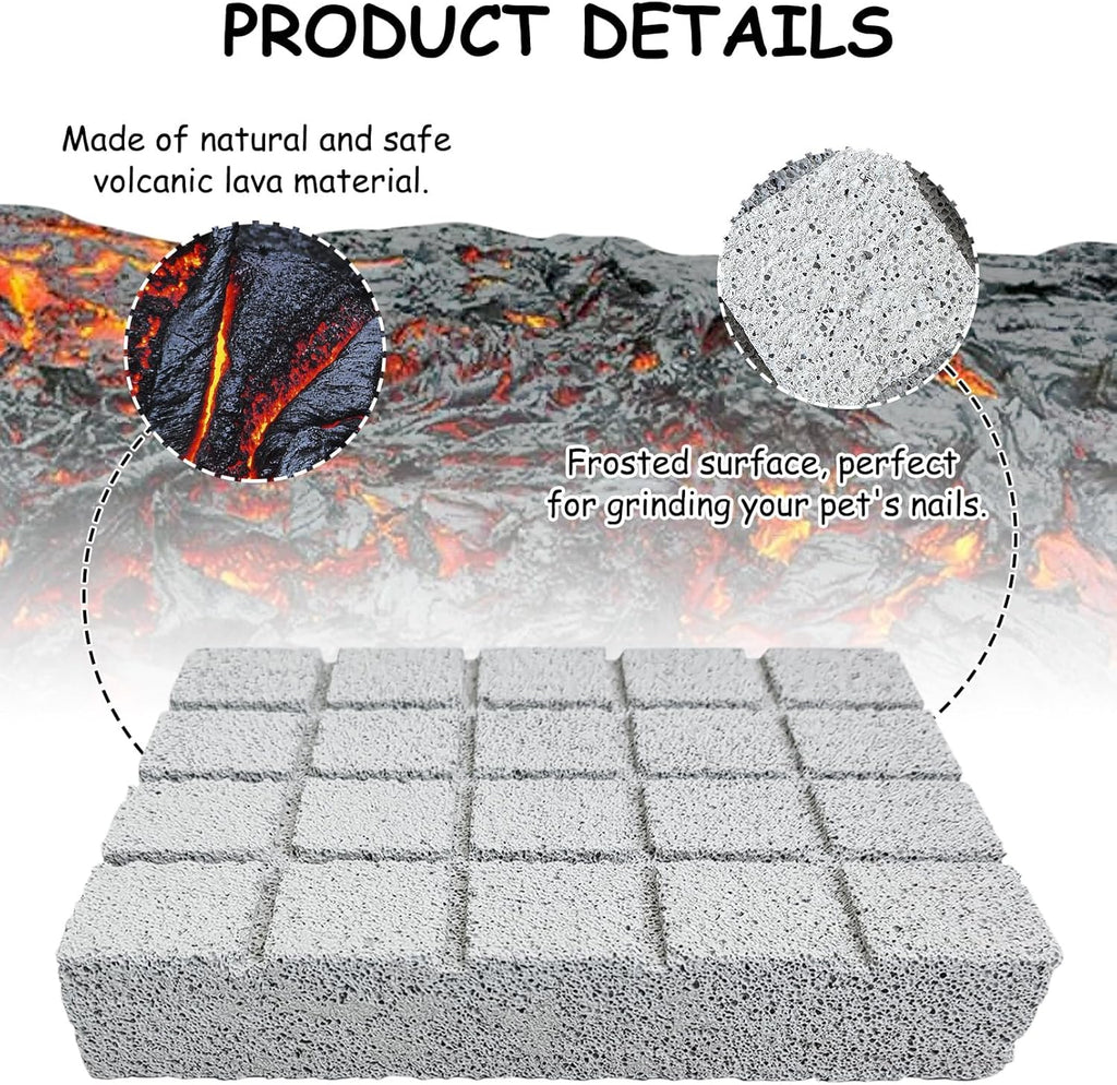 Hamiledyi 6PCS Rabbit Scratching Pads Bunny Lava Grinding Claw Pads Small Animal Foot Pads Hamster Scratch Board Chew Toys for Gerbil Chinchilla Hedgehog Guinea Pig Cage Accessories