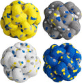 Upgrade Dog Balls Interactive Toys for Aggressive Chewers, Indestructible Tennis Durable Bouncy for Fetch Game, Lightweight Floating, 4pcs