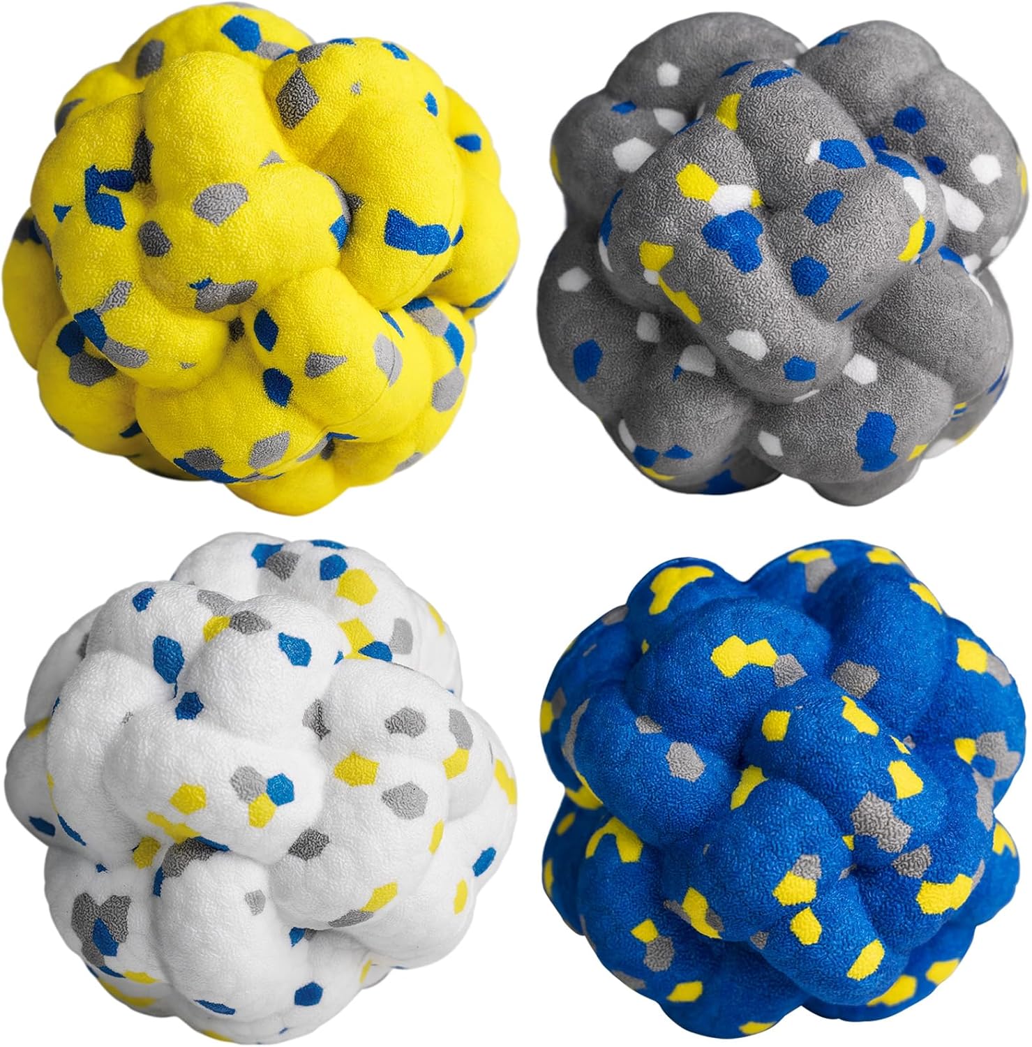 Upgrade Dog Balls Interactive Toys for Aggressive Chewers, Indestructible Tennis Durable Bouncy for Fetch Game, Lightweight Floating, 4pcs