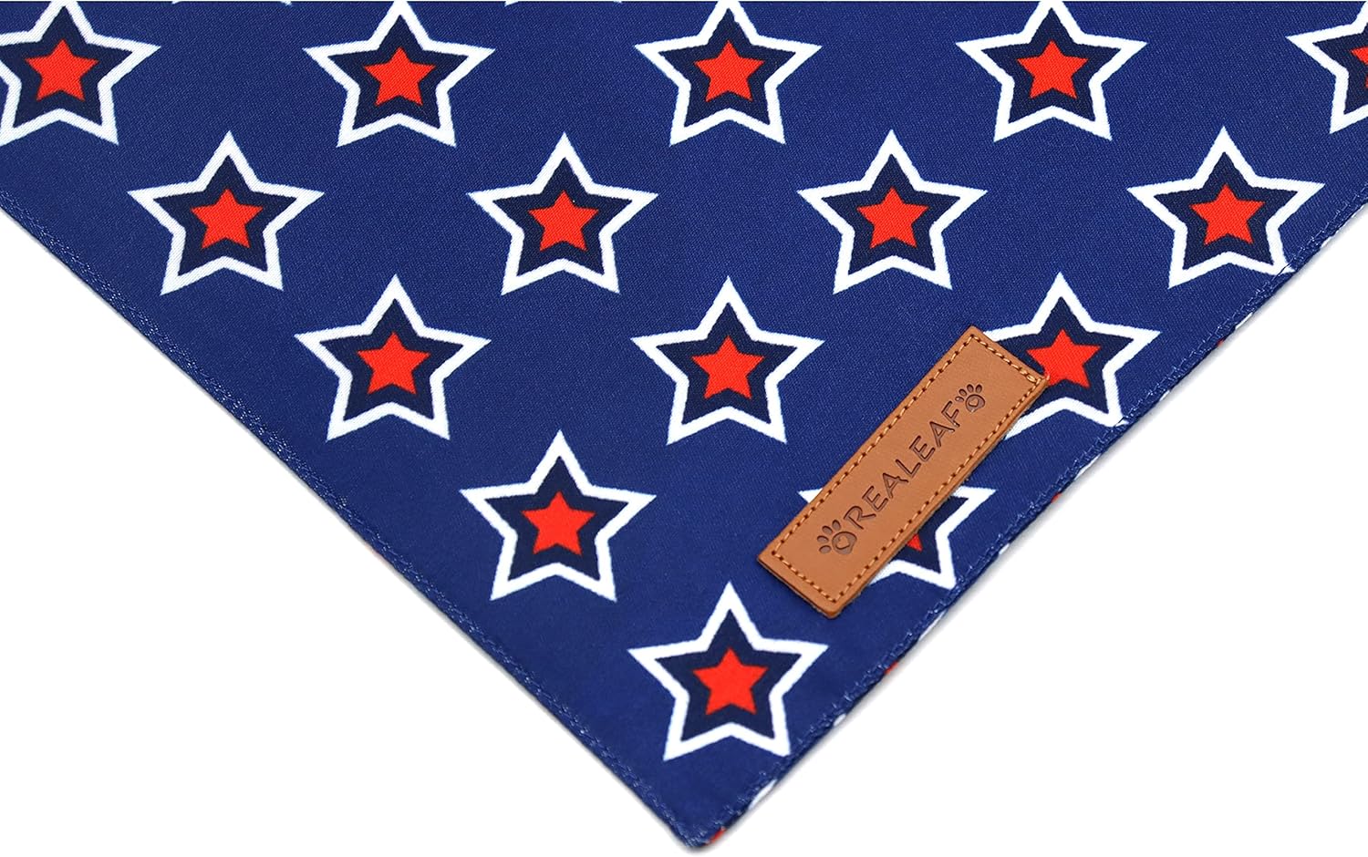 Realeaf American Flag Dog Bandanas 2 Pack, Triangle Reversible 4th of July Pet Scarf for Boy and Girl, Premium Durable Fabric, Patriotic Bandana for Small Medium Large and Extra Large Dogs (Small)