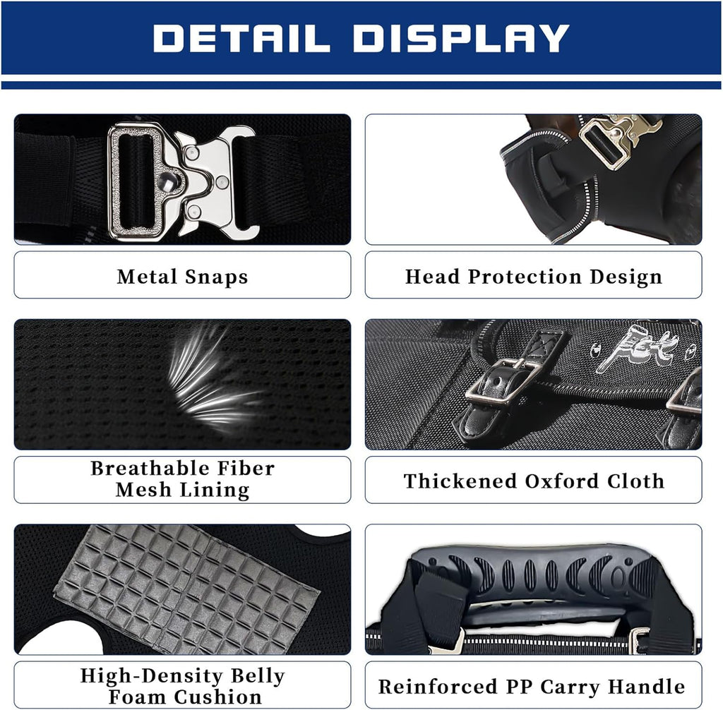 Dog Backpack Carrier - Spine-Friendly for Large Dogs(36-66lbs) Horizontal Design Dog Carrier with Adjustable Back Straps for Joint Injuries, Arthritis, Ideal for Stairs, Elderly Dogs(Size XXL)