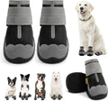 Dog Shoes for Large Dogs, Medium Dog Boots & Paw Protectors for Hardwood Floors, Outdoor Dog Booties for Hot Pavement Winter Snow Hiking, Breathable Dog Shoes with Reflective Strips Size 3