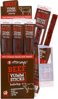 etta says! Yumm Sticks - Real Meat Beef Dog Jerky Treats - Human Grade - Made in The USA (24 Count Pack of 1)