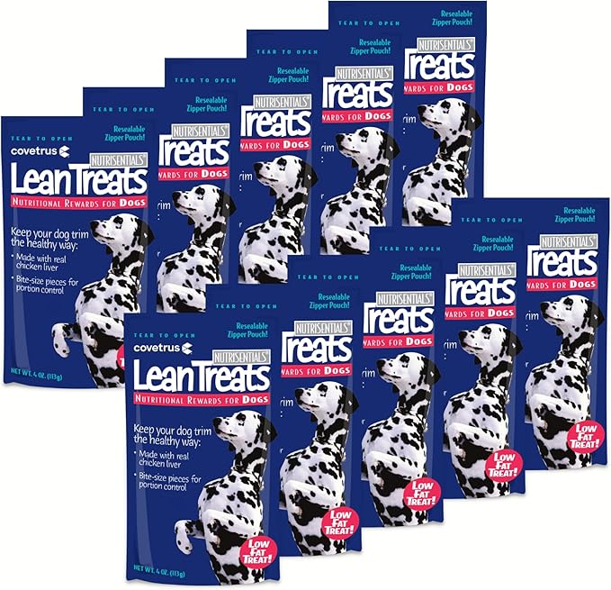Butler Covetrus Nutrisential Lean Treats for Dogs - Small, Medium & Large Dogs (K9) - Nutritional Low Fat, Bite-Size - Soft Chicken Flavor - 10 Pack - 4oz