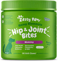 Zesty Paws Mobility Bites Joint Supplement for Dogs - Soft Chews with Glucosamine for Dogs, Chondroitin, & MSM + Vitamins C and E - Hemp - Chicken - 90ct