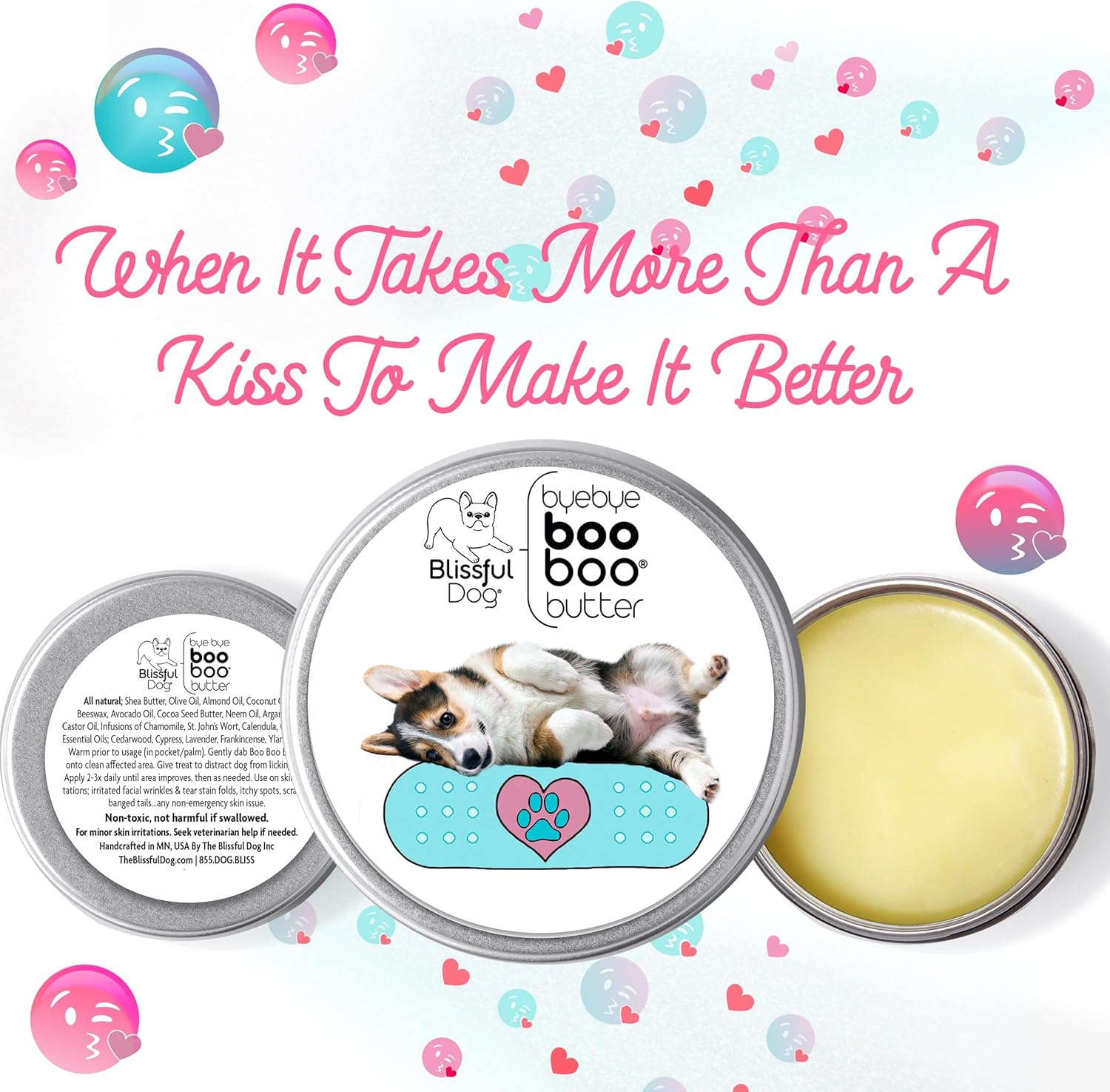 The Blissful Dog 4 oz TIN Corgi Booboo Butter