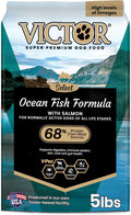 VICTOR Super Premium Dog Food – Select Ocean Fish Formula with Salmon – Omega-3 and Omega-6 Enriched Gluten-Free Dry Kibble for All Normally Active Dogs of All Life Stages, 5lbs
