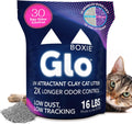 Boxie Glo Clumping Clay 30 Day Odor Control Cat Litter, 99.9% Dust-Free, Low Tracking, UV Light Attractant, 16 lb