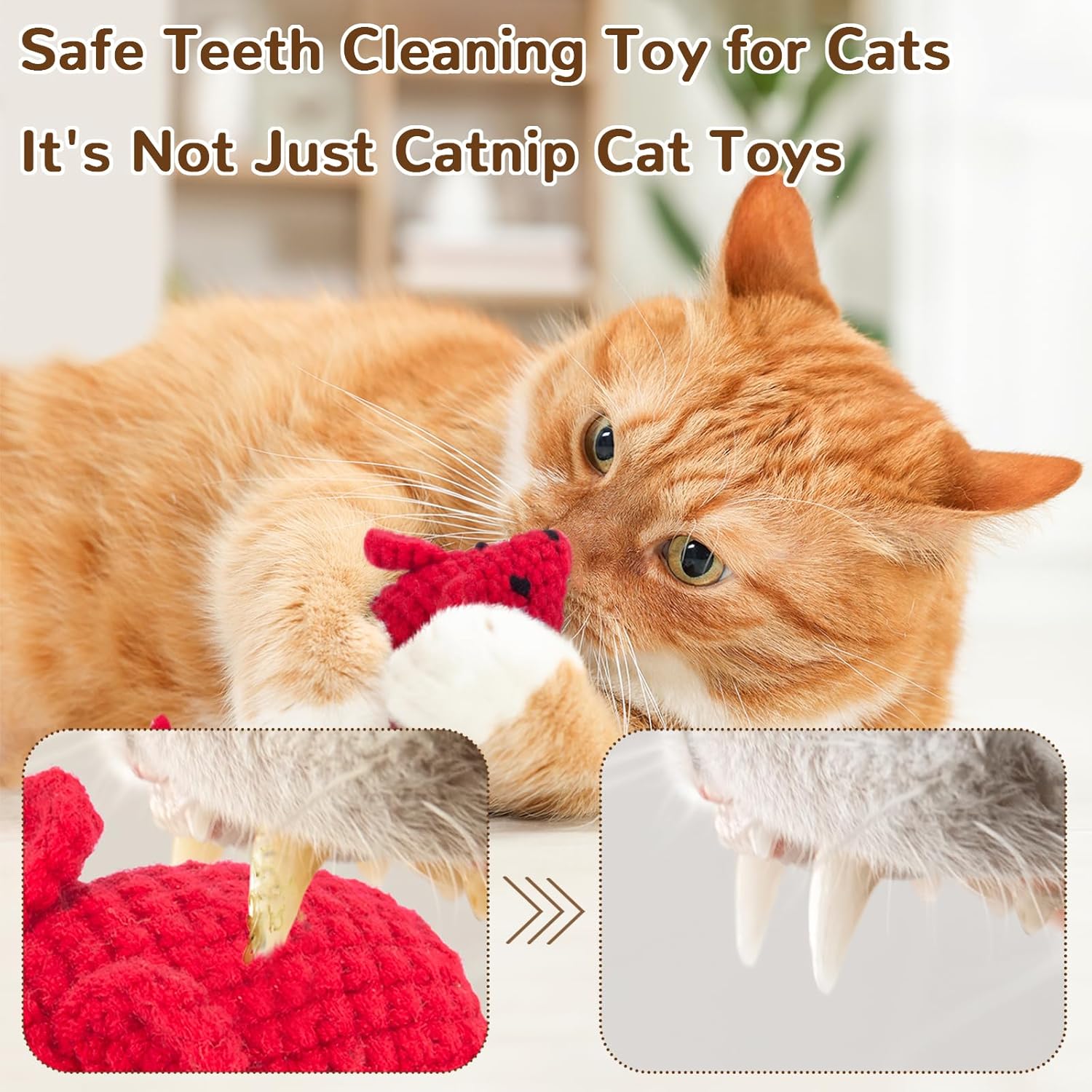 Retro Shaw Catnip Toys Crochet Mouse, 6 Pcs Yarn Cat Nip Mice Safe Teeth Cleaning Chew Toy for Indoor Kittens Kitty, Interactive Catnip Cat Kicker Toys