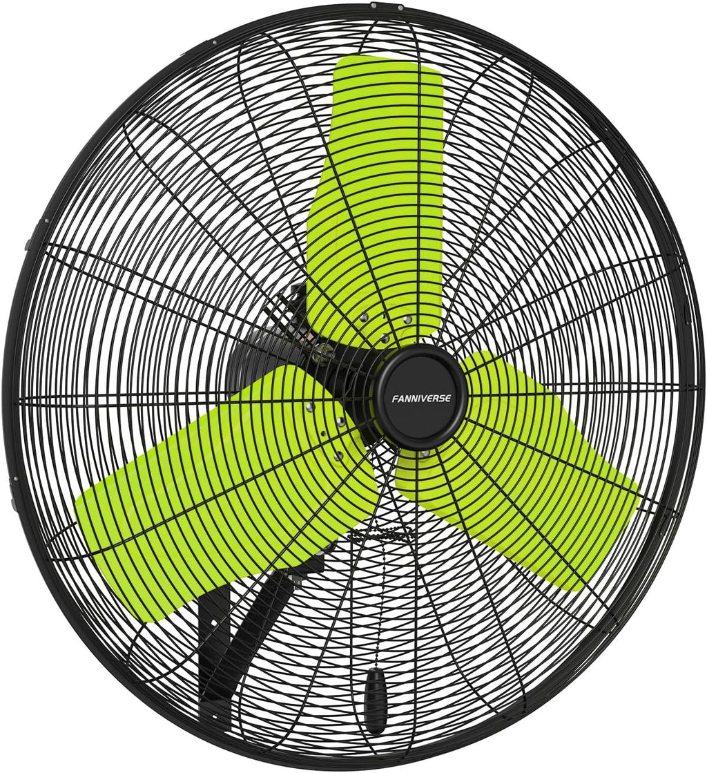 24 Inch 9500 CFM Waterproof Wall Fan Pro Series - Outdoor High Velocity Wall Mount Fan with Enclosed Motor for Residential, Warehouse, Patio, Shop, Garage, Barn UL Safety Listed