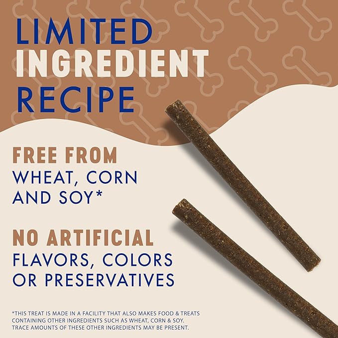 Finley's Chicken & Wild Boar Meaty Sticks Dog Treats, Grain-Free, Soft & Chewy, High Protein, Made in USA, 12 Ounce (Pack of 1)