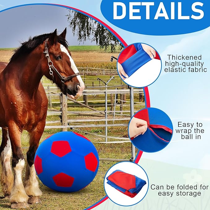 2 Pcs 30 Inch Horse Ball Covers Please Watch VCR for How to Inflation Mega Herding Play Covers for Horse Herding Ball(Classic Style)