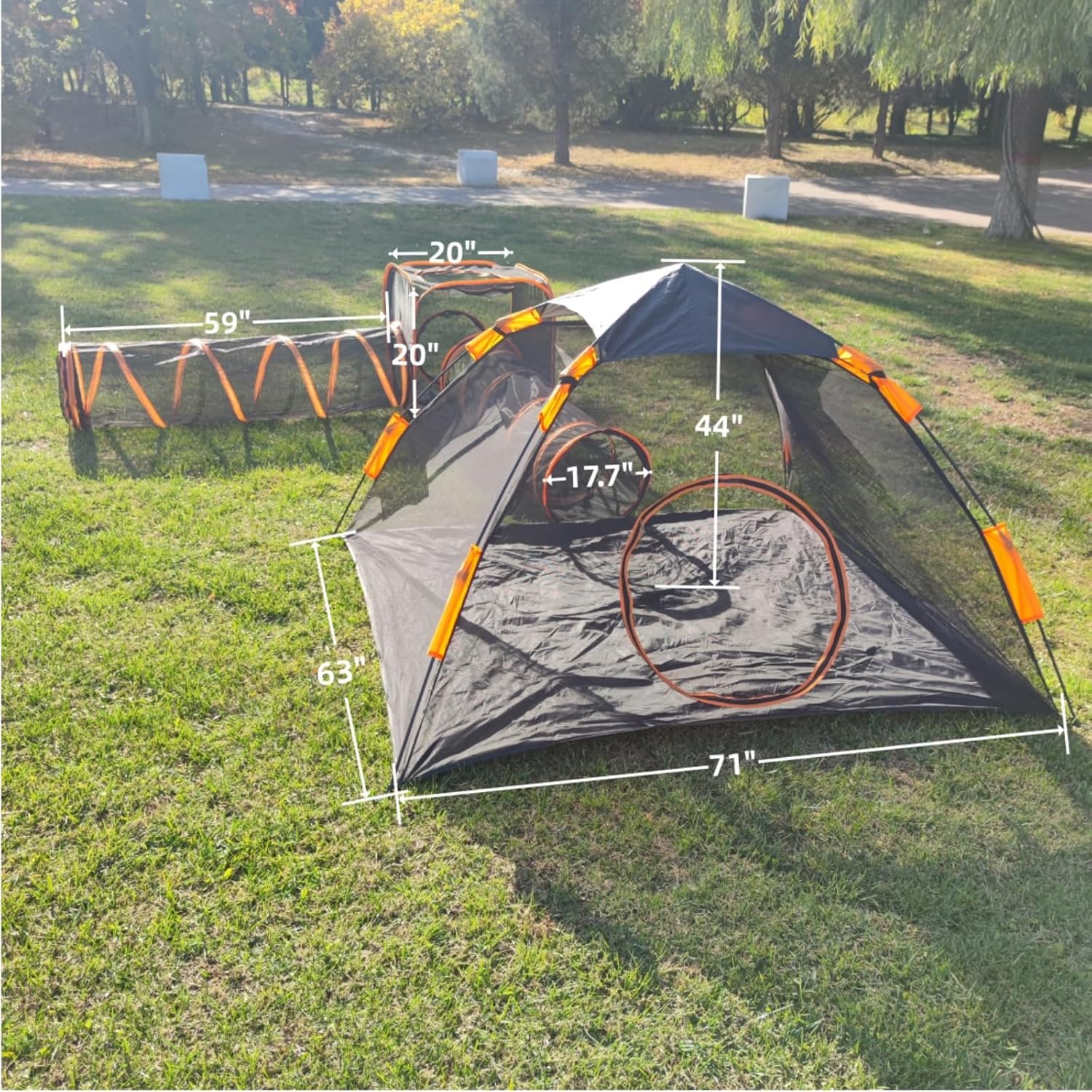 Catio Outdoor Cat Enclosures for Indoor Cats, 4-in-1 Outside Large Playground Include Portable Cat Tent, for Cats and Other Pets