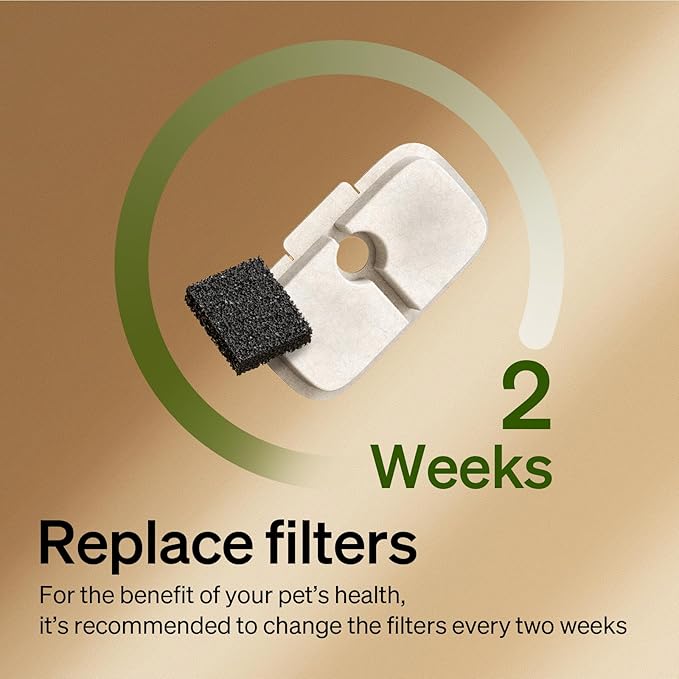 PETLIBRO 6 Packs Replacement Filters for Dockstream Cat Water Fountain PL/WF106/PLWF116/PLWF105/PLWF115/PLWF005, 3 Months Set of Replacement Filters for Ultra Quiet Pet Water Fountain