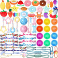 Syhood 60 Pcs Squeaky Dog Toys Bulk Christmas Stuffed Plush Chew Toys Puppy Teething Rope Cute Spiky Chew Ball for Christmas Small Dog Pet Teething Gift(Cute Style)