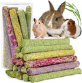 Sofier Timothy Hay Sticks - 44Pcs Natural Chews for Teeth - Handmade Rabbit & Guinea Pig Toys - Chinchilla, Rat, Hamster, Gerbil