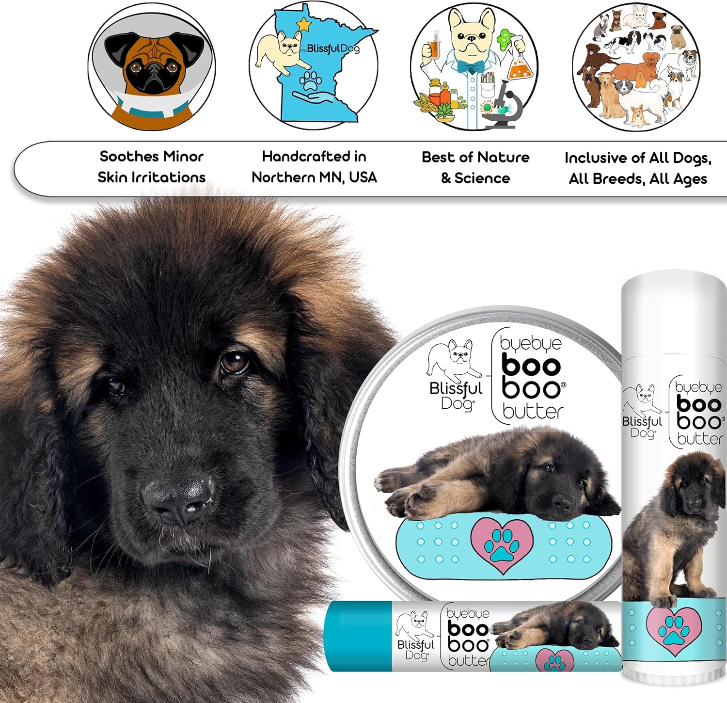 The Blissful Dog Leonberger Boo Boo Butter, 2-Ounce