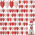 Chunful 100 Pieces Christmas Dog Bandanas Bulk Red and White Xmas Bandanas for Dogs Triangle Scarf Bib Kerchief Set for Small Medium Large Doggie Christmas Costume Decor(25.6 x 17.7 x 17.7)