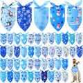 Abbylike 50 Pcs Winter Dog Bandanas Bulk Blue Snowflake Dog Bandanas for Pets Triangle Kerchief Scarf Bibs for Winter Pets Cats Party Costume Photo Props Accessories Pet Shops (19.7 x 13.8 x 13.8)